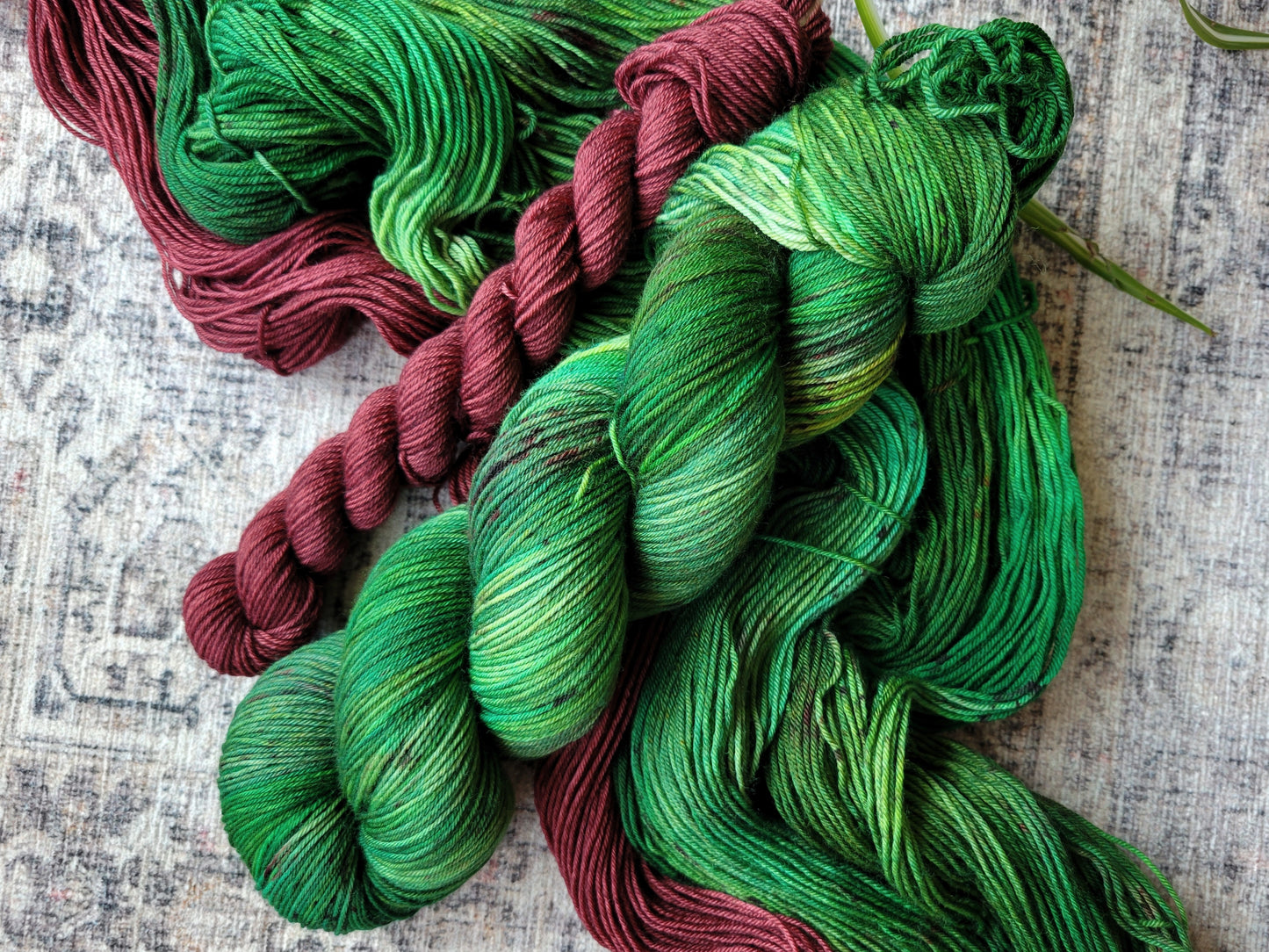 OOAK Adventure Skein (Green) - Cedar Sock Set