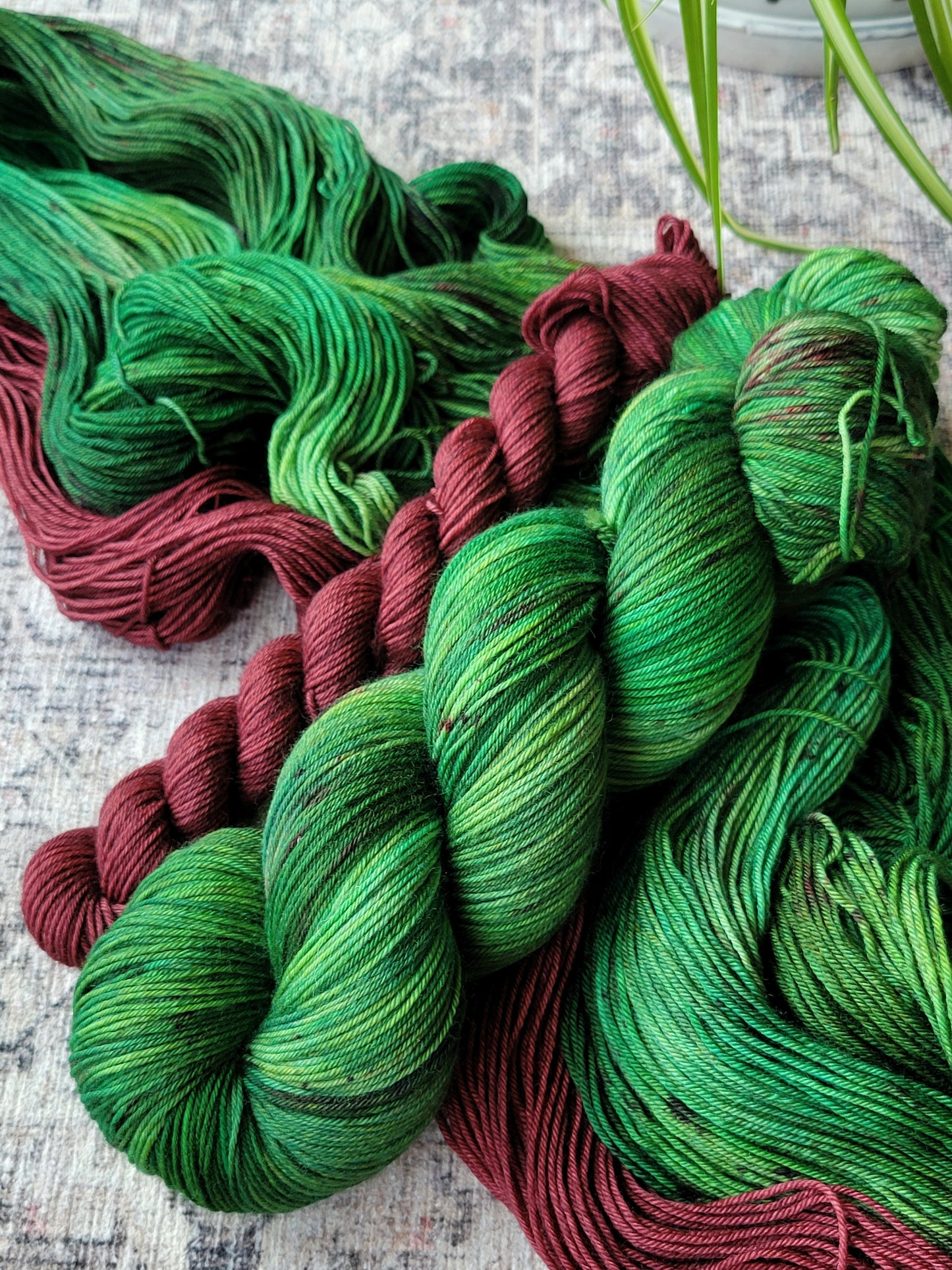 OOAK Adventure Skein (Green) - Cedar Sock Set