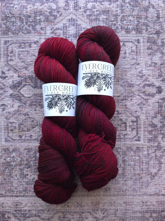 Adventure Skein OOAK (red) - Cedar Sock