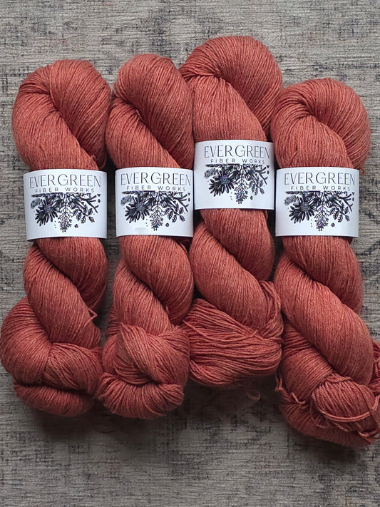 Tomato - 50/50 Cotton/Merino Fingering